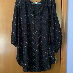 Torrid Harper Polka Dot Chiffon Blouse